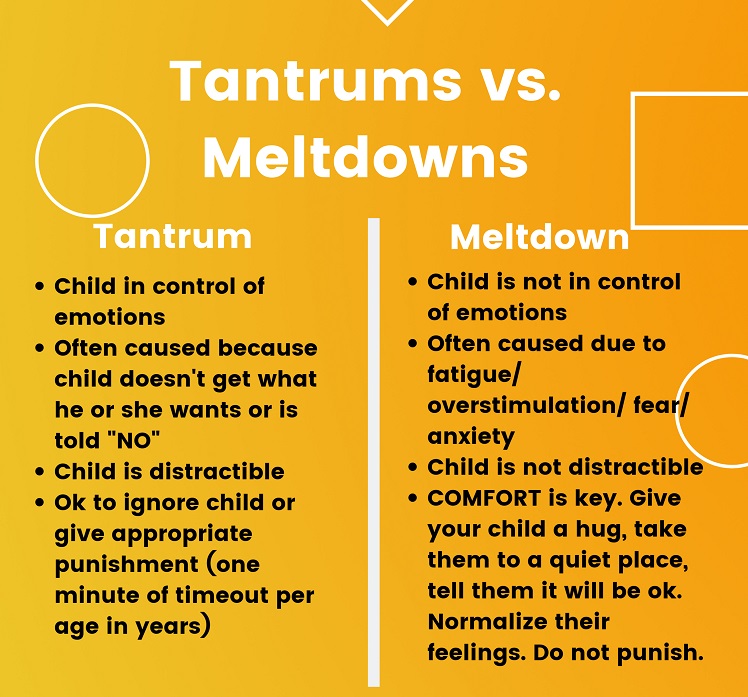 how to handle tantrums and meltdowns
